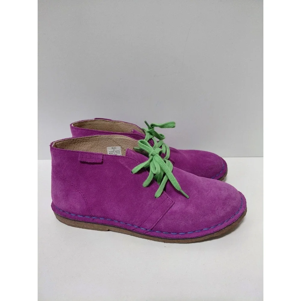 L.L.‎ Bean Shoes Youth Kids 6 Purple Suede Leather Lace Up Chukka Desert Boots